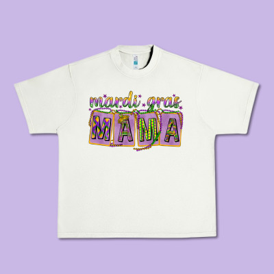 Mardi Gras Mama With Beads Mother's Day Urban Heavy Tee Designed By Howdyjamesfarm