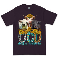 Plum Obsessive Cow Disorder with Cows Premium Tee - texasbilliewilder