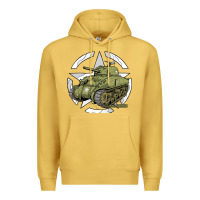 Antique Gold Sherman M4A1 WWII Army Tank History Vintage Premium Hoodie - longCreatives