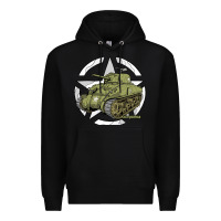 Black Sherman M4A1 WWII Army Tank History Vintage Premium Hoodie - longCreatives