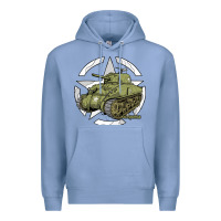 Colony Blue Sherman M4A1 WWII Army Tank History Vintage Premium Hoodie - longCreatives