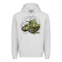 Dove Grey Sherman M4A1 WWII Army Tank History Vintage Premium Hoodie - longCreatives