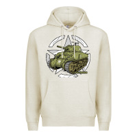 Oatmeal Heather Sherman M4A1 WWII Army Tank History Vintage Premium Hoodie - longCreatives
