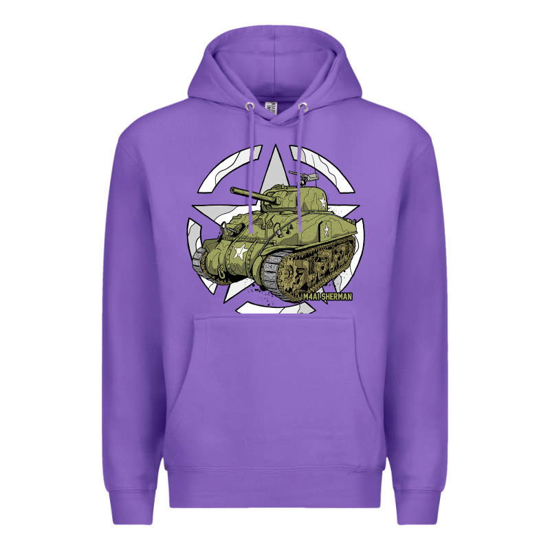 Sherman M4a1 Wwii Army Tank History Vintage Premium Hoodie by longCreatives | Teevron