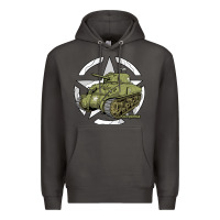 Smoke Sherman M4A1 WWII Army Tank History Vintage Premium Hoodie - longCreatives