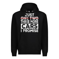 Black Just One More Car I Promise Mechanic Gift Car Lover Garage Premium Hoodie - longCreatives