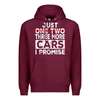Burgundy Just One More Car I Promise Mechanic Gift Car Lover Garage Premium Hoodie - longCreatives