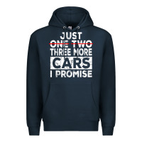 Navy Just One More Car I Promise Mechanic Gift Car Lover Garage Premium Hoodie - longCreatives