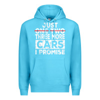 Ocean Blue Just One More Car I Promise Mechanic Gift Car Lover Garage Premium Hoodie - longCreatives