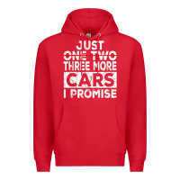 Red Just One More Car I Promise Mechanic Gift Car Lover Garage Premium Hoodie - longCreatives