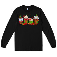 Black christmas coffee cups Long Sleeve Tee - OliviaCreatesArt
