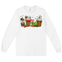 White christmas coffee cups Long Sleeve Tee - OliviaCreatesArt