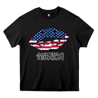 Black American lip Heavy Core Tee - Bettercallsaul