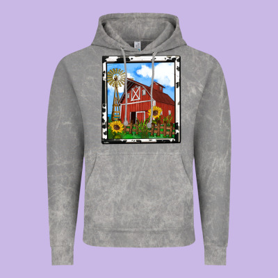 Rustic Western Barn Olivia Vintage Hoodie Designed By Oliviacreatesart