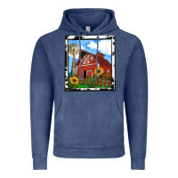 Vintage Denim rustic western barn olivia Vintage Hoodie - OliviaCreatesArt