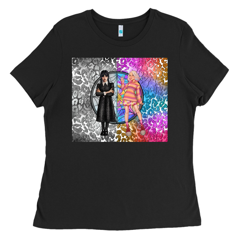 Gothic Girl And Colorful Girl Best Friends Ladies Tee by TumblerDesignByShophia | Teevron