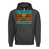 Charcoal Heather mom life leopard cowhide turquoise aztec Zipper Hoodie - Artiststas