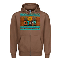 Chestnut mom life leopard cowhide turquoise aztec Zipper Hoodie - Artiststas