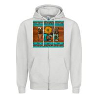 Dove Grey mom life leopard cowhide turquoise aztec Zipper Hoodie - Artiststas
