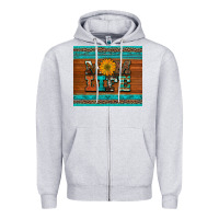 Heather Grey mom life leopard cowhide turquoise aztec Zipper Hoodie - Artiststas
