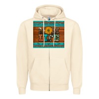 Mom Life Leopard Cowhide Turquoise Aztec Zipper Hoodie | Teevron