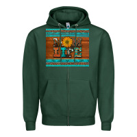 Sports Green mom life leopard cowhide turquoise aztec Zipper Hoodie - Artiststas
