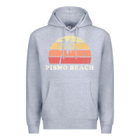 Heather Grey Pismo Beach CA Vintage 70s Retro Throwback Design Premium Hoodie - longCreatives