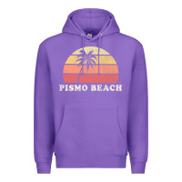 Purple Pismo Beach CA Vintage 70s Retro Throwback Design Premium Hoodie - longCreatives