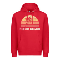 Red Pismo Beach CA Vintage 70s Retro Throwback Design Premium Hoodie - longCreatives