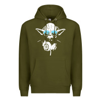 Army Green DJ Yoda Premium Hoodie - longCreatives