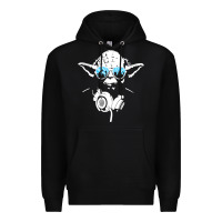 Black DJ Yoda Premium Hoodie - longCreatives