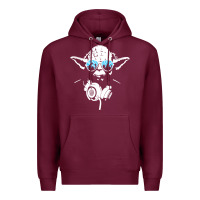 Burgundy DJ Yoda Premium Hoodie - longCreatives
