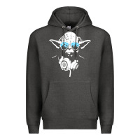 Charcoal Heather DJ Yoda Premium Hoodie - longCreatives