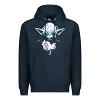 Navy DJ Yoda Premium Hoodie - longCreatives