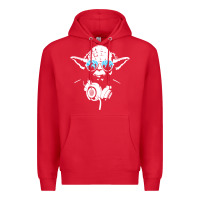 Red DJ Yoda Premium Hoodie - longCreatives