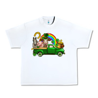 White St. Patrick's Day farm animals Urban Heavy Tee - CowGirlArtShop