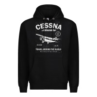 Black cessna distressed Premium Hoodie - longCreatives