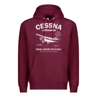 Burgundy cessna distressed Premium Hoodie - longCreatives