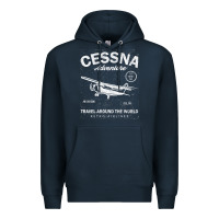 Navy cessna distressed Premium Hoodie - longCreatives