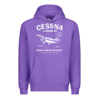 Purple cessna distressed Premium Hoodie - longCreatives