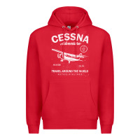 Red cessna distressed Premium Hoodie - longCreatives