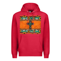 Cardinal sunflowers cross aztec pattern Premium Hoodie - Jasminsmagicworld