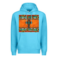 Ocean Blue sunflowers cross aztec pattern Premium Hoodie - Jasminsmagicworld