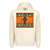 Sandshell sunflowers cross aztec pattern Premium Hoodie - Jasminsmagicworld