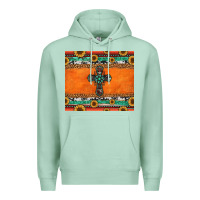 Seafoam sunflowers cross aztec pattern Premium Hoodie - Jasminsmagicworld