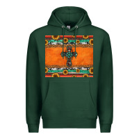 Sports Green sunflowers cross aztec pattern Premium Hoodie - Jasminsmagicworld
