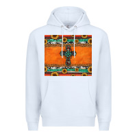 White sunflowers cross aztec pattern Premium Hoodie - Jasminsmagicworld