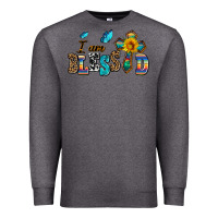 Charcoal Heather ı am blessed Premium Sweatshirt - AdoDesignShop