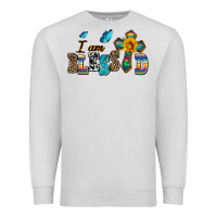 Dove Grey ı am blessed Premium Sweatshirt - AdoDesignShop
