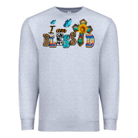 Heather Grey ı am blessed Premium Sweatshirt - AdoDesignShop
